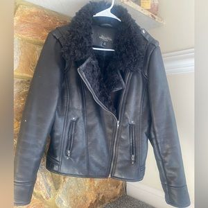 Fabulous Furs faux leather moto jacket